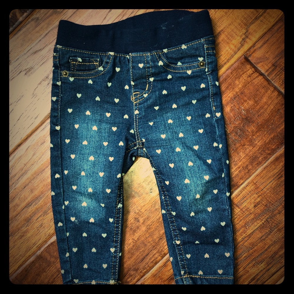 Baby girl heart jeans